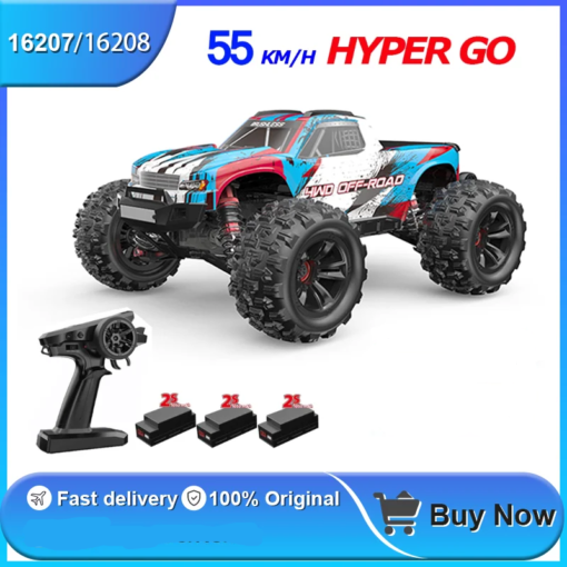 MJX 16208 16207 Hyper Go Rc Car 1/16 Brushless 4WD Racing Truck 2.4g High-speed Off-Road Remote Control Drift Cars Toys for Kids