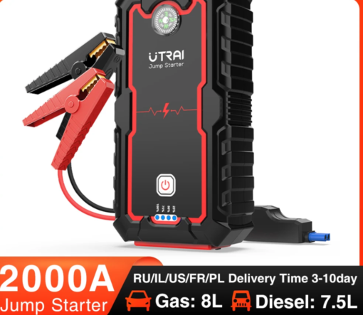 UTRAI Power Bank  2000A Jump Starter Portable Charger Car Booster 12V Auto Starting Device Emergency Car Battery Starter