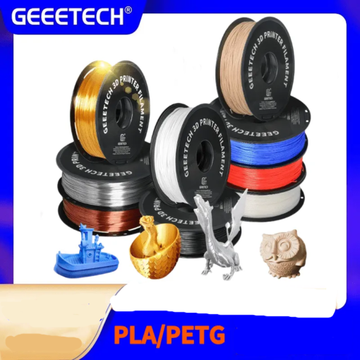 Geeetech 3d printer Filament PLA PETG Plastic 1kg 1.75mm,Tangle-Free, 3d printing wire materials, black, white, vacuum packaging